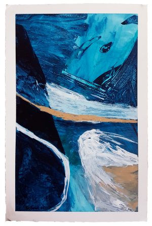 Amanda Schunker - Frozen Desert Ocean 1 - mixed media painting