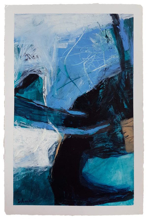Amanda Schunker - Frozen Desert Ocean 3 - mixed media painting