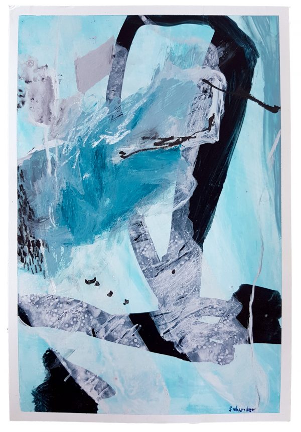 Amanda Schunker - Frozen Desert Ice 1 - mixed media painting