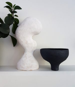 Katarina Wells - In Between White 1 - Ceramic Sculpture
