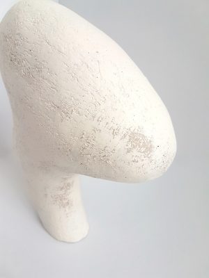 Katarina Wells - In Between White 2 - Ceramic Sculpture