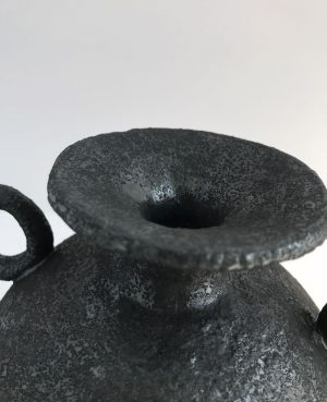 Katarina Wells - Burnt Charcoal Amphora 5 - Ceramic Sculpture