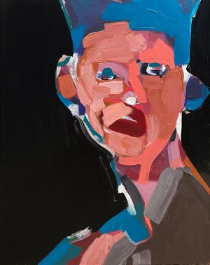 Nunzio Miano - Woman In Blue Hat - Figurative Painting