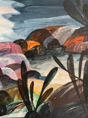 Ingrid Daniell - Blushing Moon - Landscape Painting