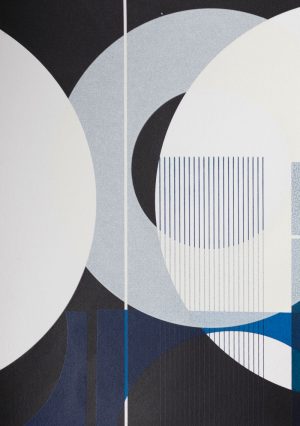Kate Banazi - Blue Facade 8 - Silkscreen Print