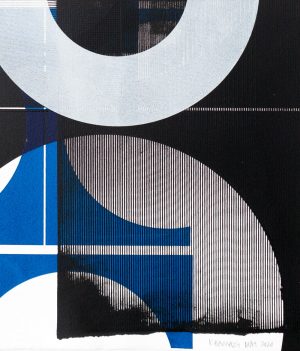Kate Banazi - Blue Facade 12 - Silkscreen Print