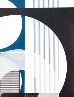 Kate Banazi - Blue Facade 12 - Silkscreen Print