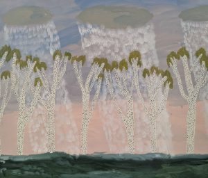 Ileigh Hellier - Trees In Rain - Painting