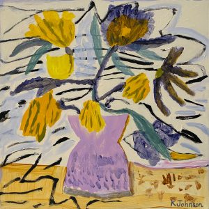 Kaitlin Johnson - Moody Flowers - Painting