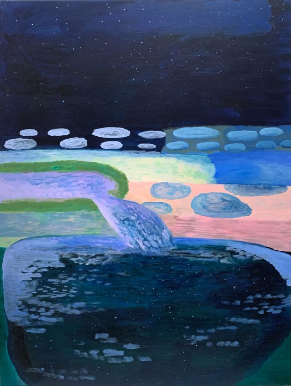 Ileigh Hellier - Lagoon At Night - Painting