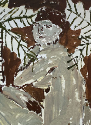 Darcy McCrae - Figure Looking Left - Painting