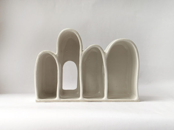 Natalie Rosin - Shelter in White - Ceramic Sculpture