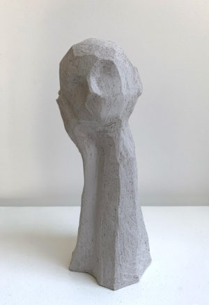 Little Grey Thinker - Kristiina Engelin - Ceramic Sculpture