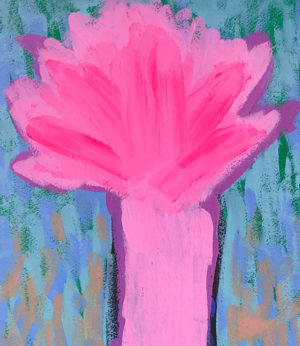 Blush Palm Dreams - Amber Hearn - Painting on Paper