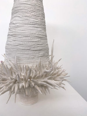 Large Vessel With Aerial Root - Aleisa Miksad - Ceramic Sculpture