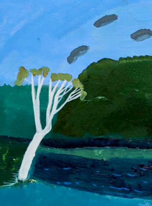 Viridian Lagoon - Ileigh Hellier - Landscape Oil Painting