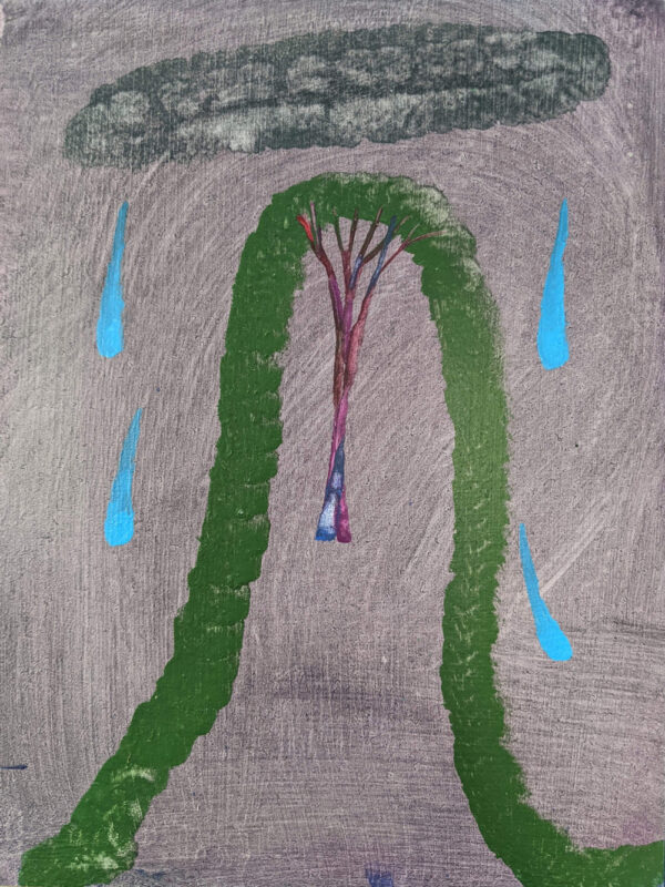 Rainbow Tree with Double Rain Drop Tears - Ileigh Hellier