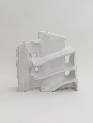 Fantasy Stairwell - White Stoneware Clay with Satin White Glaze - Australian Sculptural Artist - Natalie Rosin