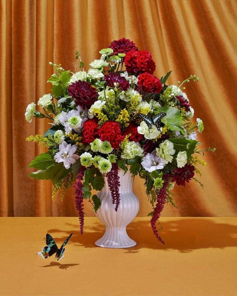 Floral Study With Butterflies 2