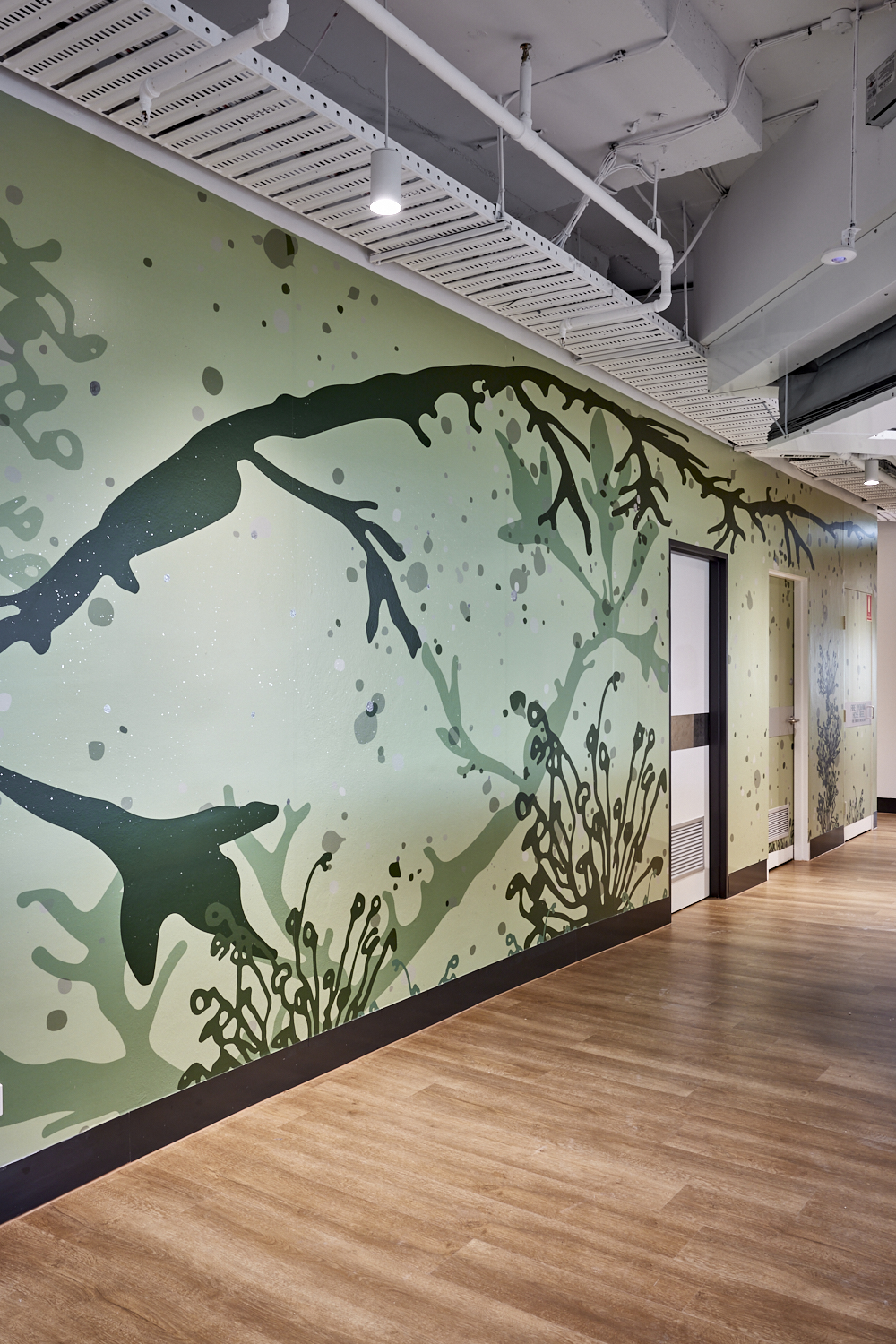 Jason Wing mural in an office