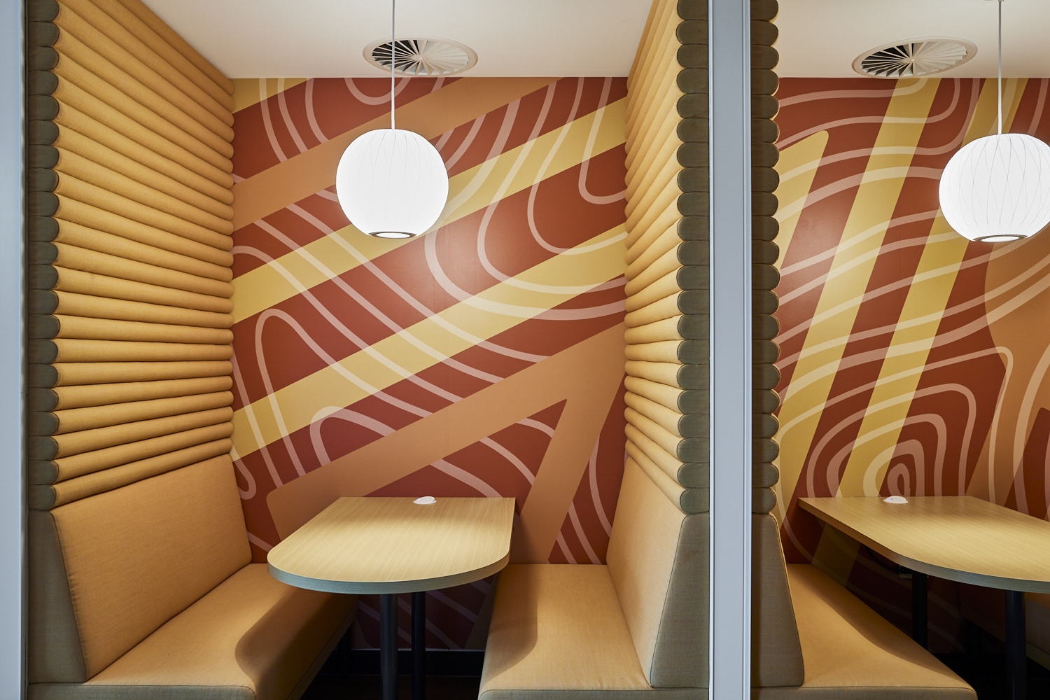 Dennis Golding mural in an office