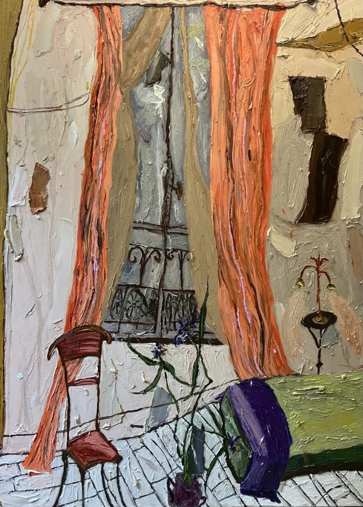 And the Unsilenced Floorboards Made a Dress Out of the Orange Curtains (Paris, France)