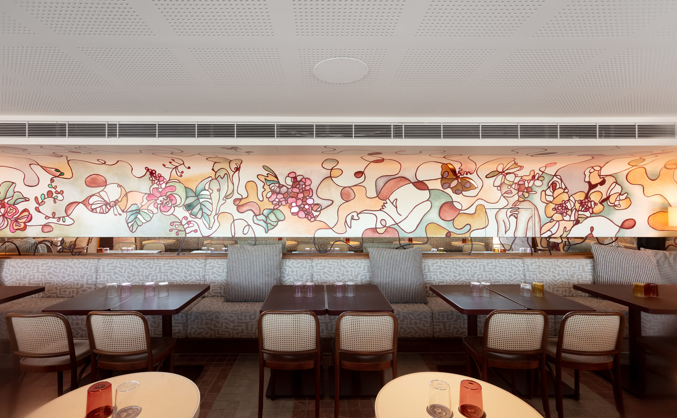 Monica rooftop bar mural, 25hours hotel The Olympia Sydney
