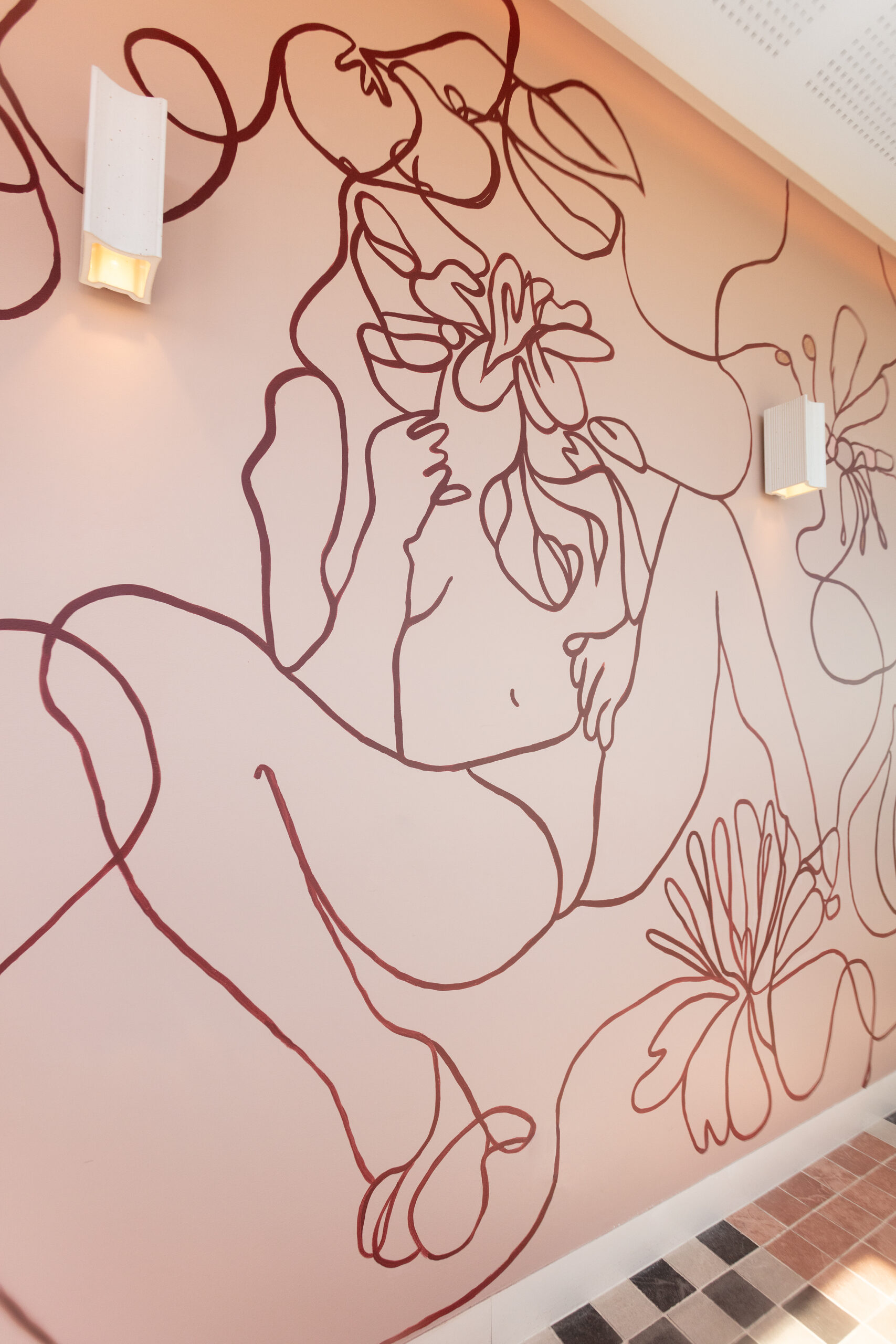 Monica rooftop bar mural, 25hours hotel The Olympia Sydney
