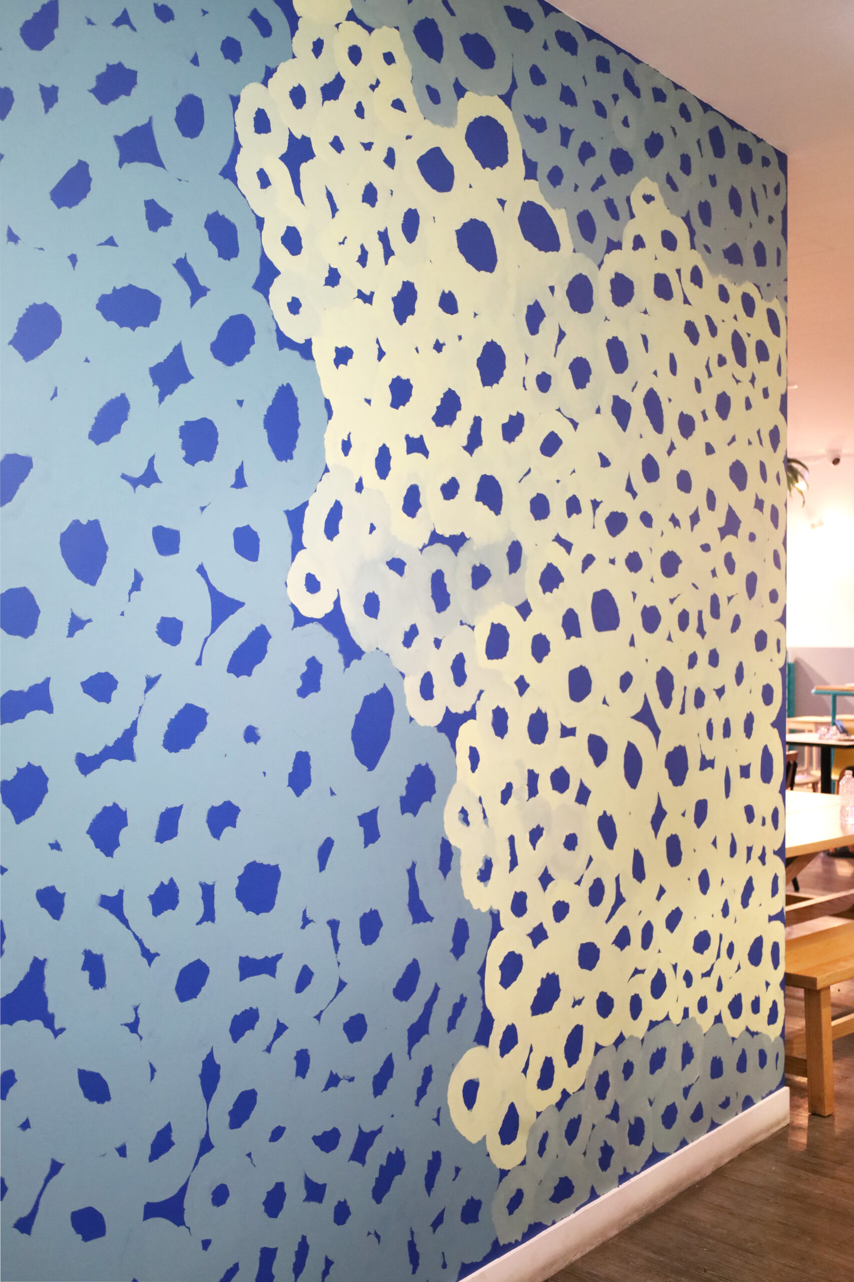 Tiarna Herczeg blue coloured mural