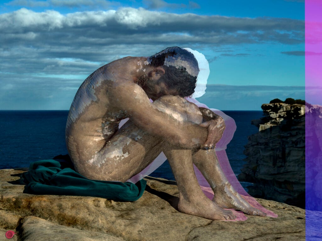 Neoclassical Nude Male, Seaside