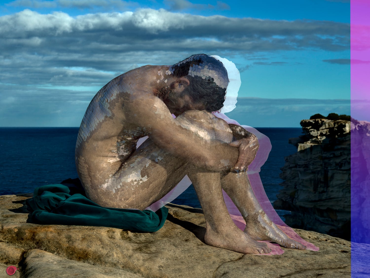 Neoclassical Nude Male, Seaside