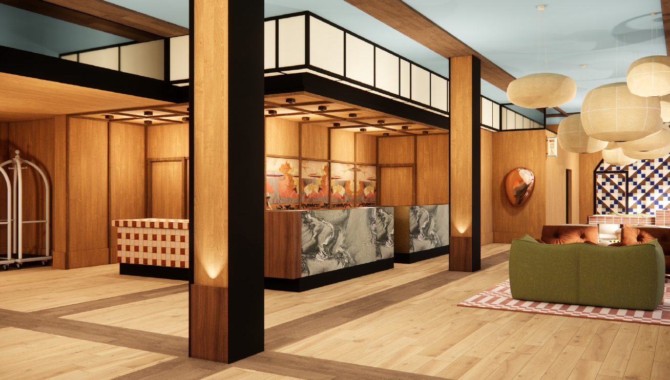 QT Queenstown interior lobby