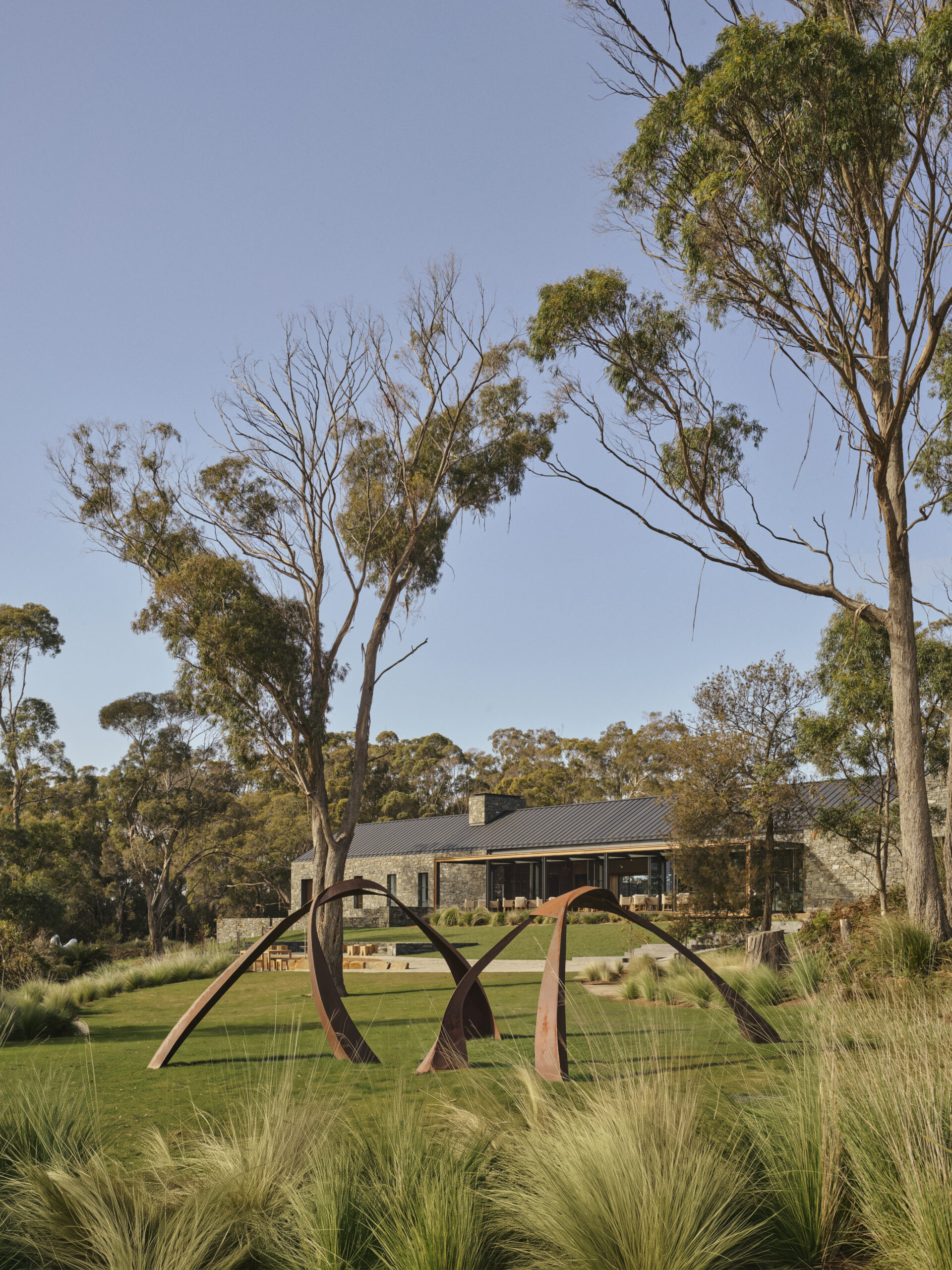 outdoor sculpture in Australian vineyard